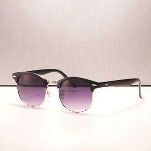 New Fashion Classic Half Frame Rice Nail Unisex Retro Round Sunglasses